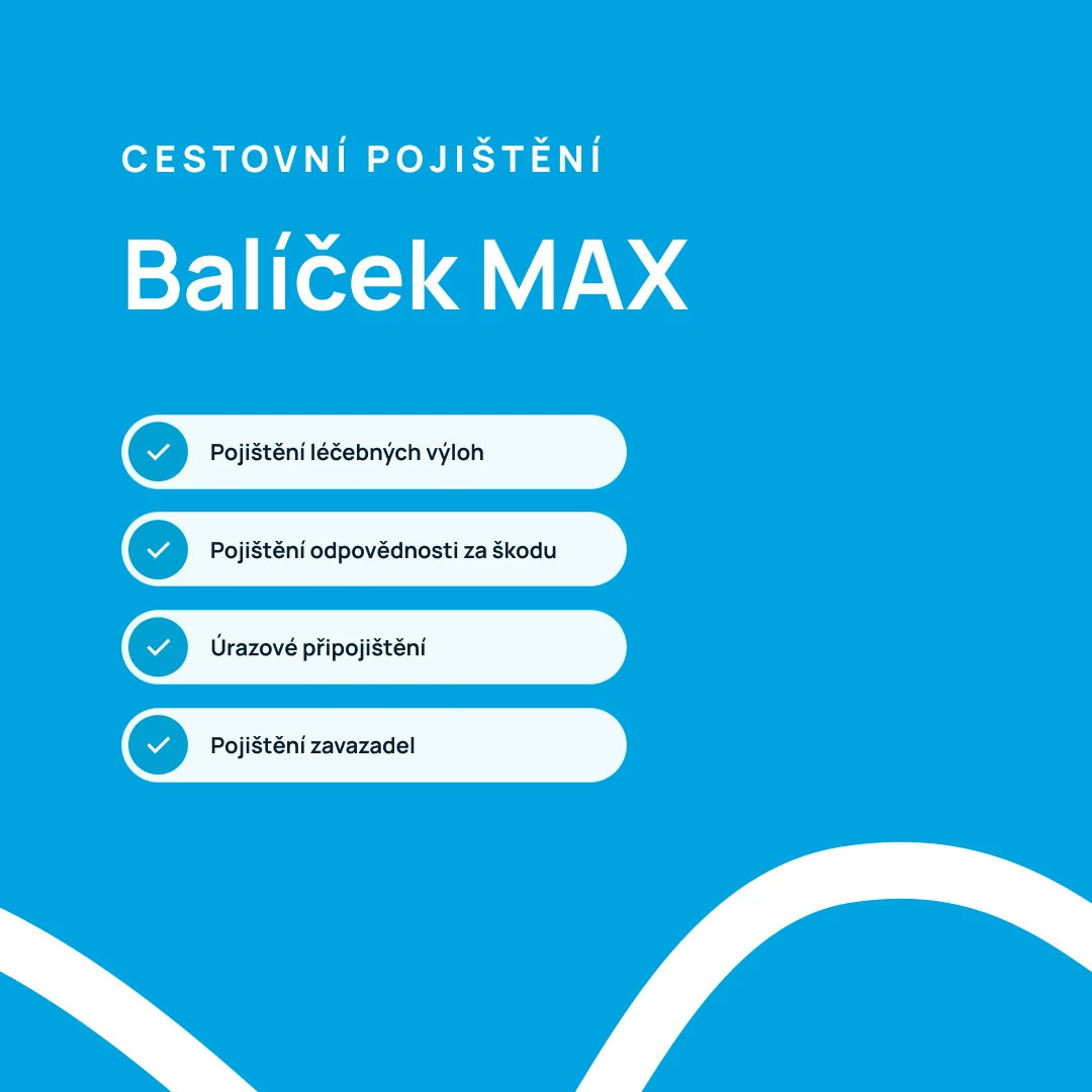 Cestovní pojištění balíček Max